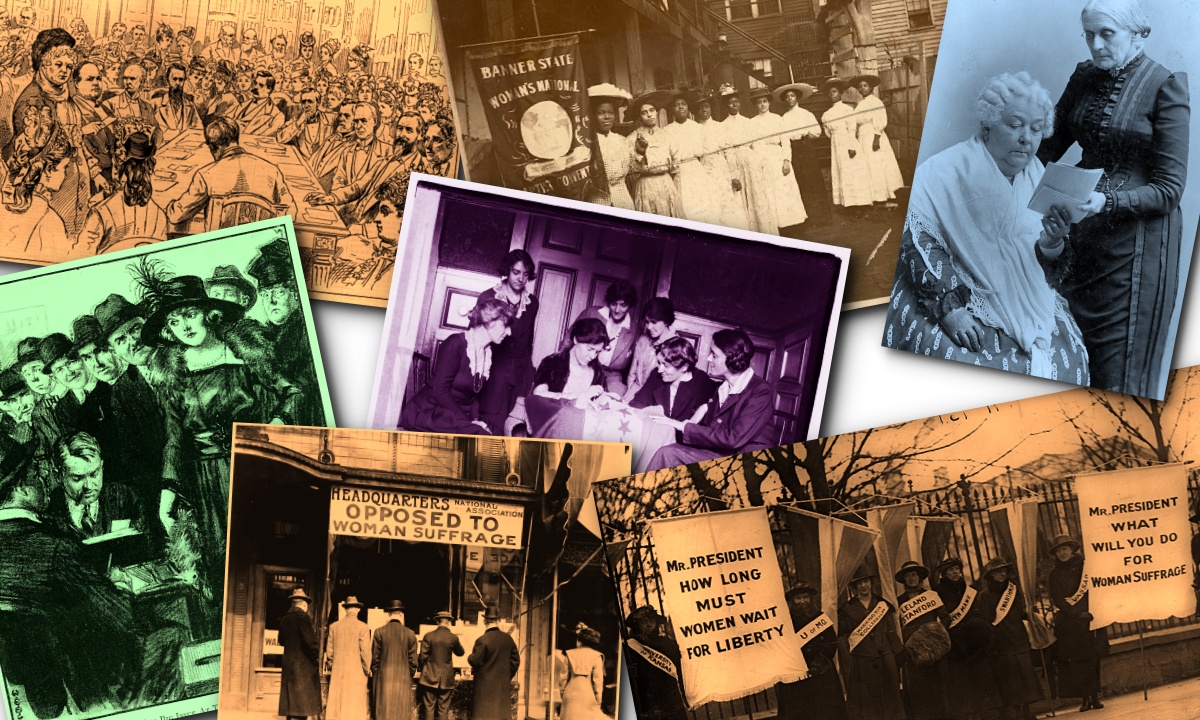 Images of women voters over the years.