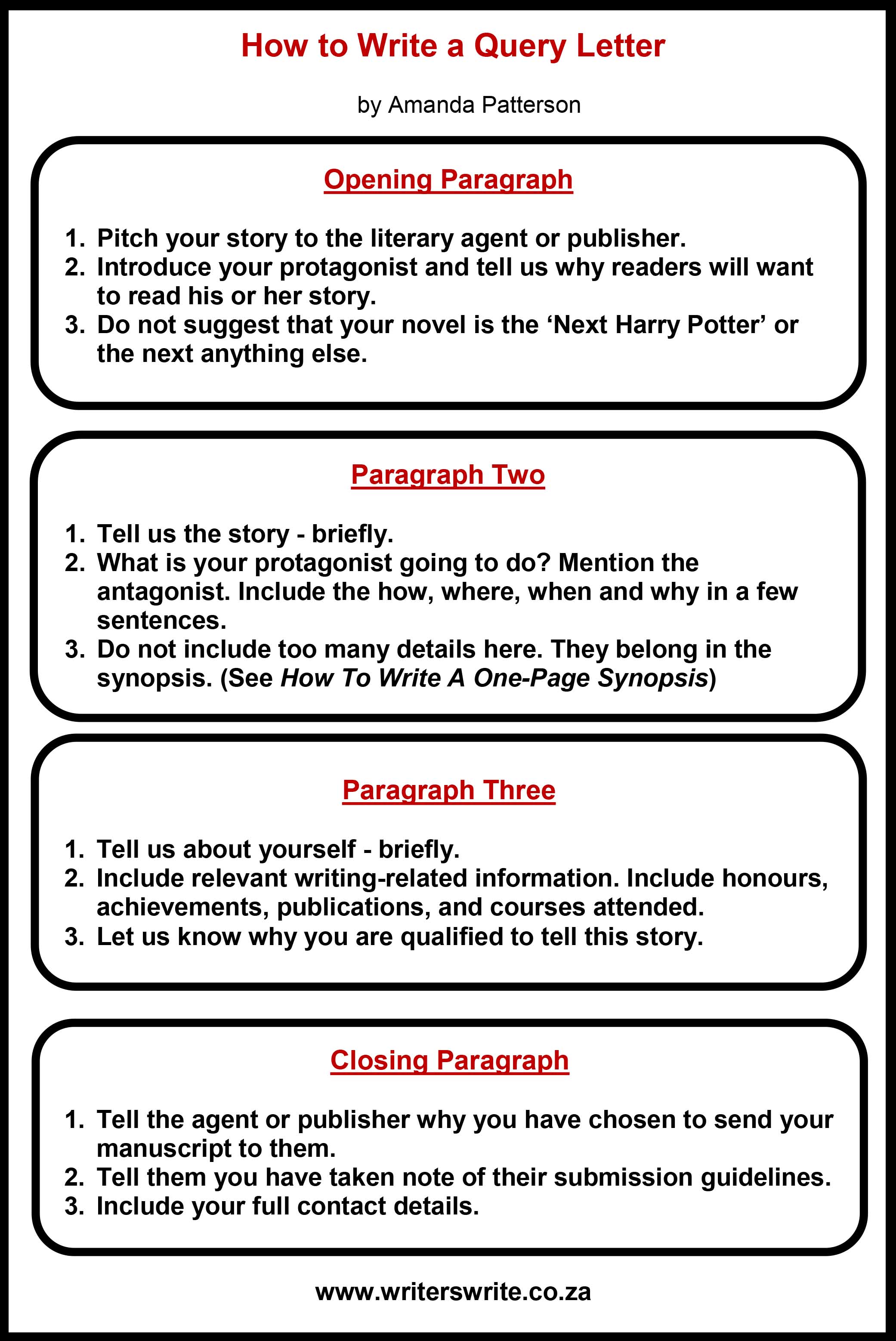 How To Write A Query Letter In 12 Easy Steps Writers Write