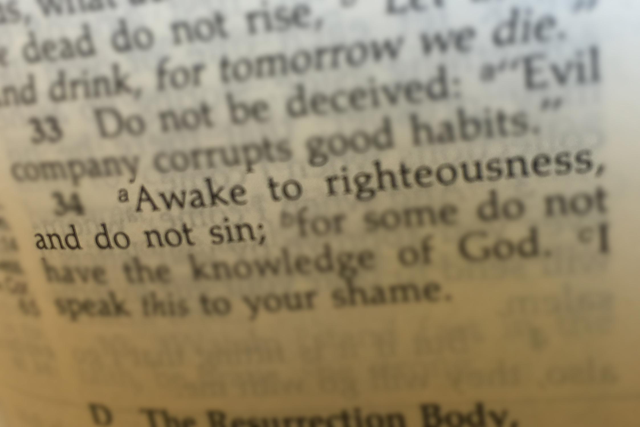 Something about un-sinning
