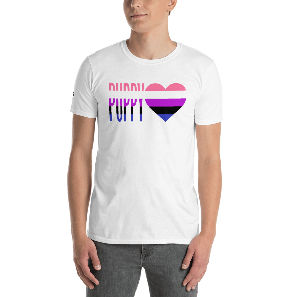 Genderfluid Pride Puppy Love Unisex T-Shirt