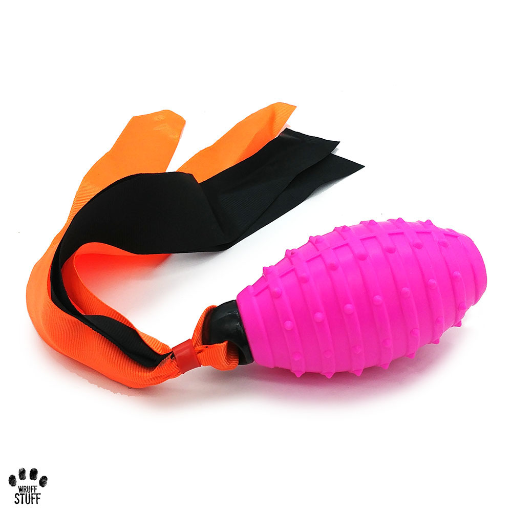 Flying Tail Grenade Squeaky Toy - Pink