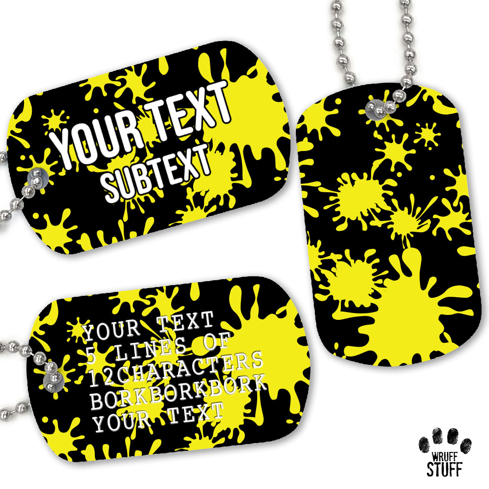 Splatter Dog Tag