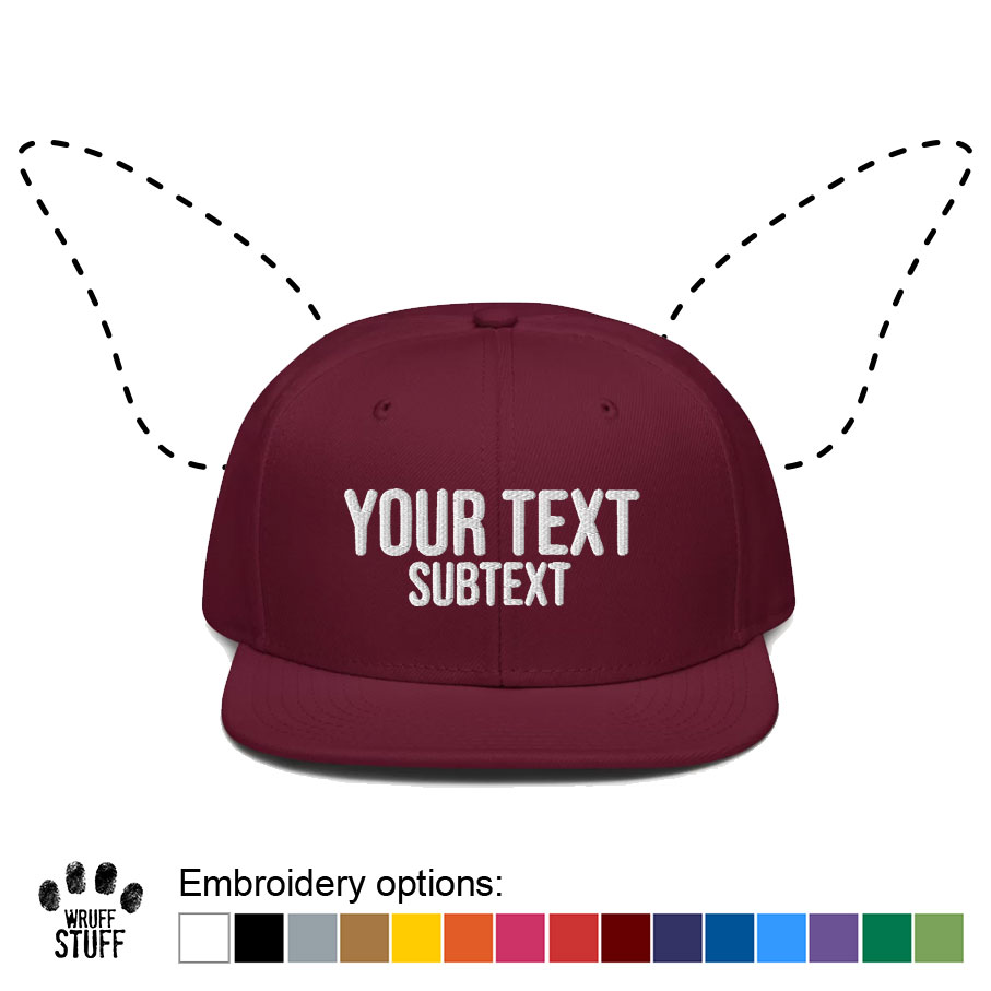 Maroon Custom Embroidered Snapback Cap