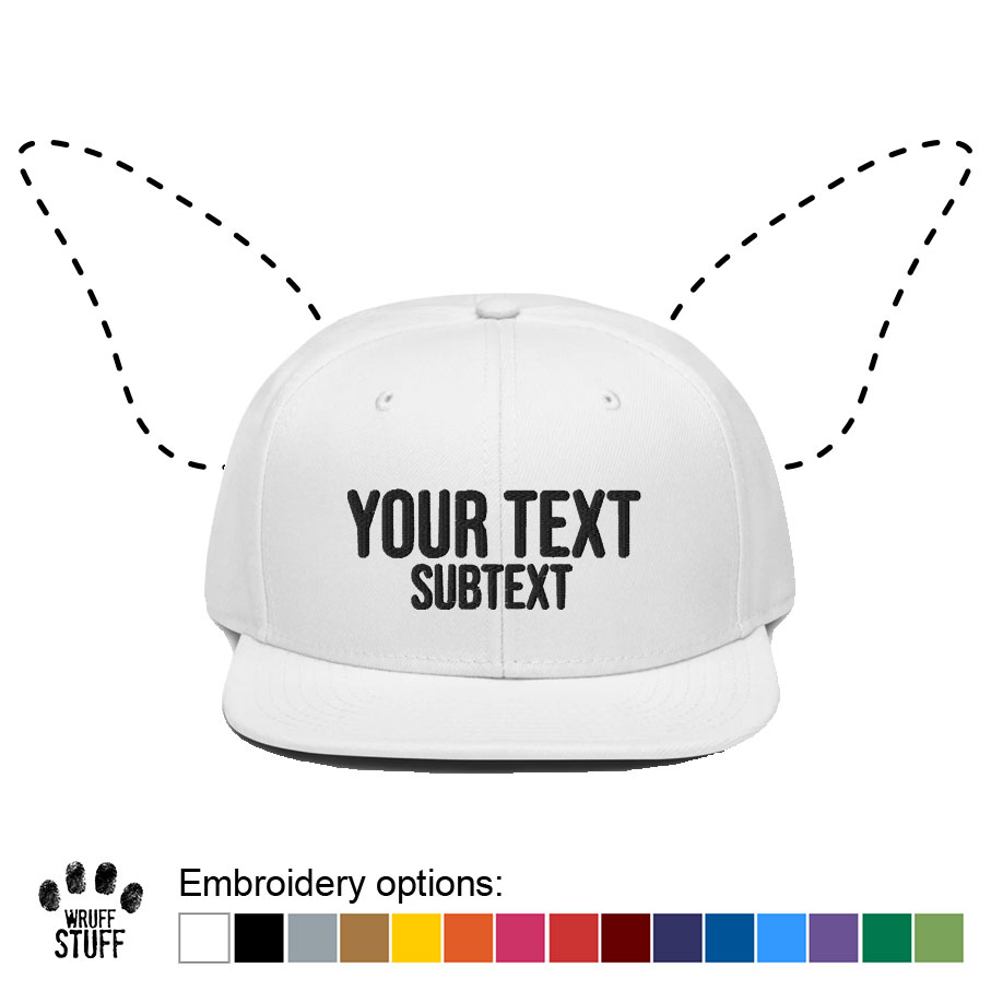 White Custom Embroidered Snapback Cap