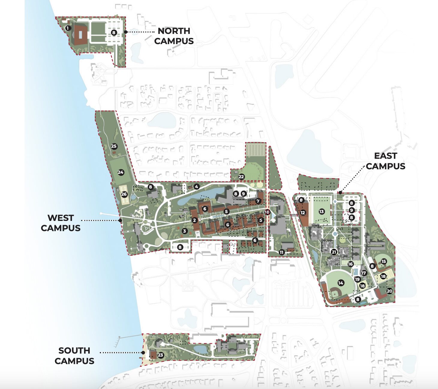North Campus University Of Florida NC Master Plan Campus Map 