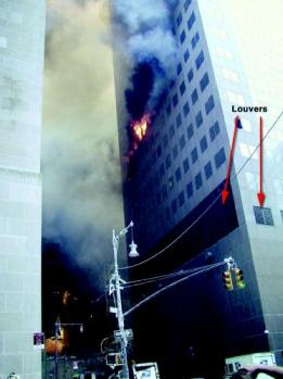 WTC 7 fires on east face