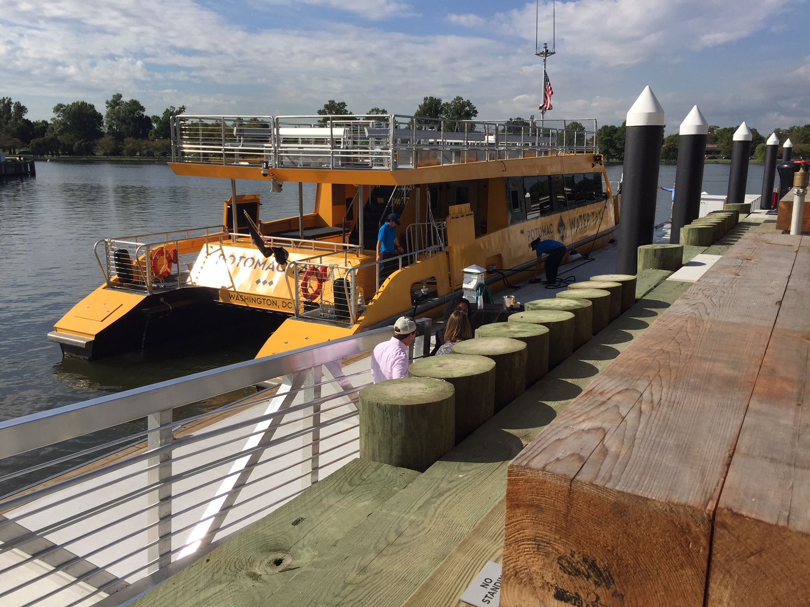 This company services ships that come to la harbor and long beach harbor. As Wharf Launch Drifts Closer A New Water Taxi Embarks On A Maiden Voyage Wtop News