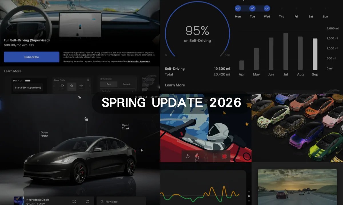 特斯拉 2026 春季大更新：「Hey Grok」語音助理、寵物模式升級，行車記錄器再強化！