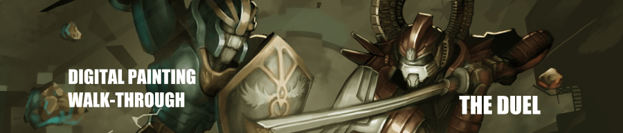 Digital painting GIMP walk-through – The duel