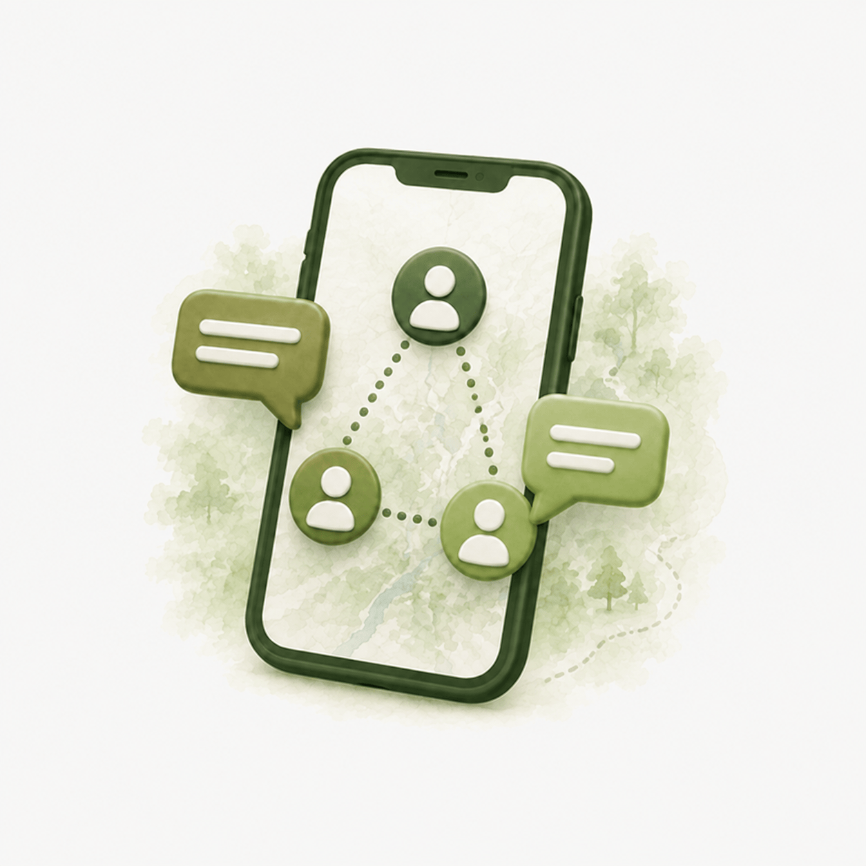 Chatfunktion App Anwender WurzelMap