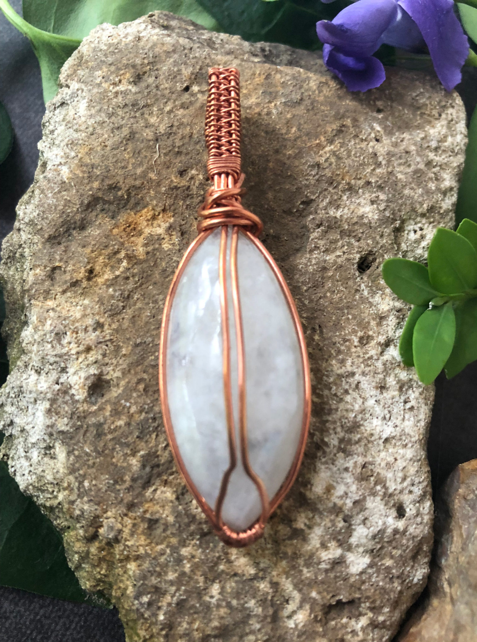 Moonstone Pendant Handmade Jewelry & Candles WV3 Designs