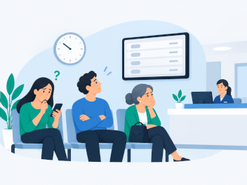 Personas esperando sin información