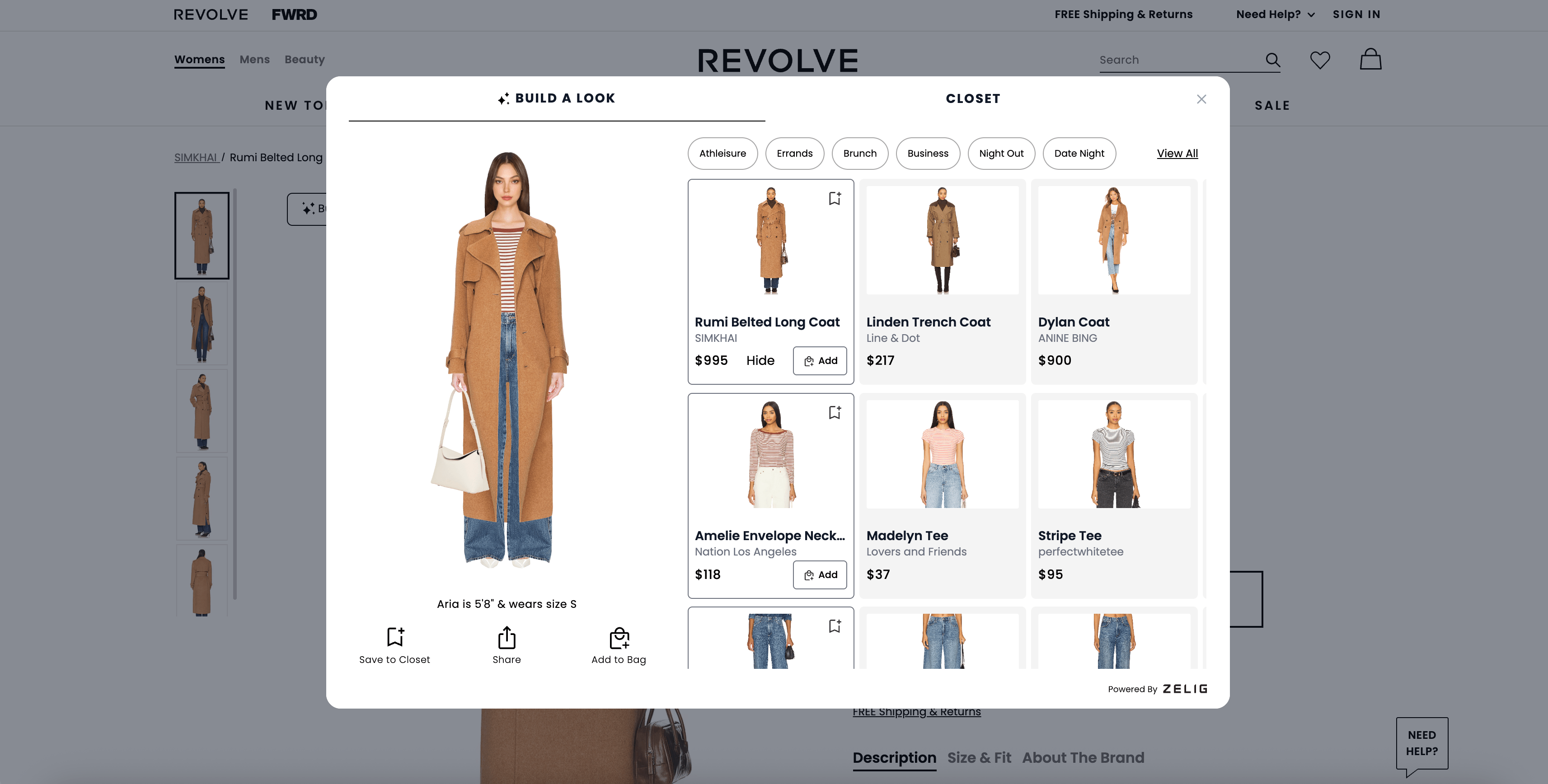 Revolve Prompts Easy Outfitting Through Zelig Technology