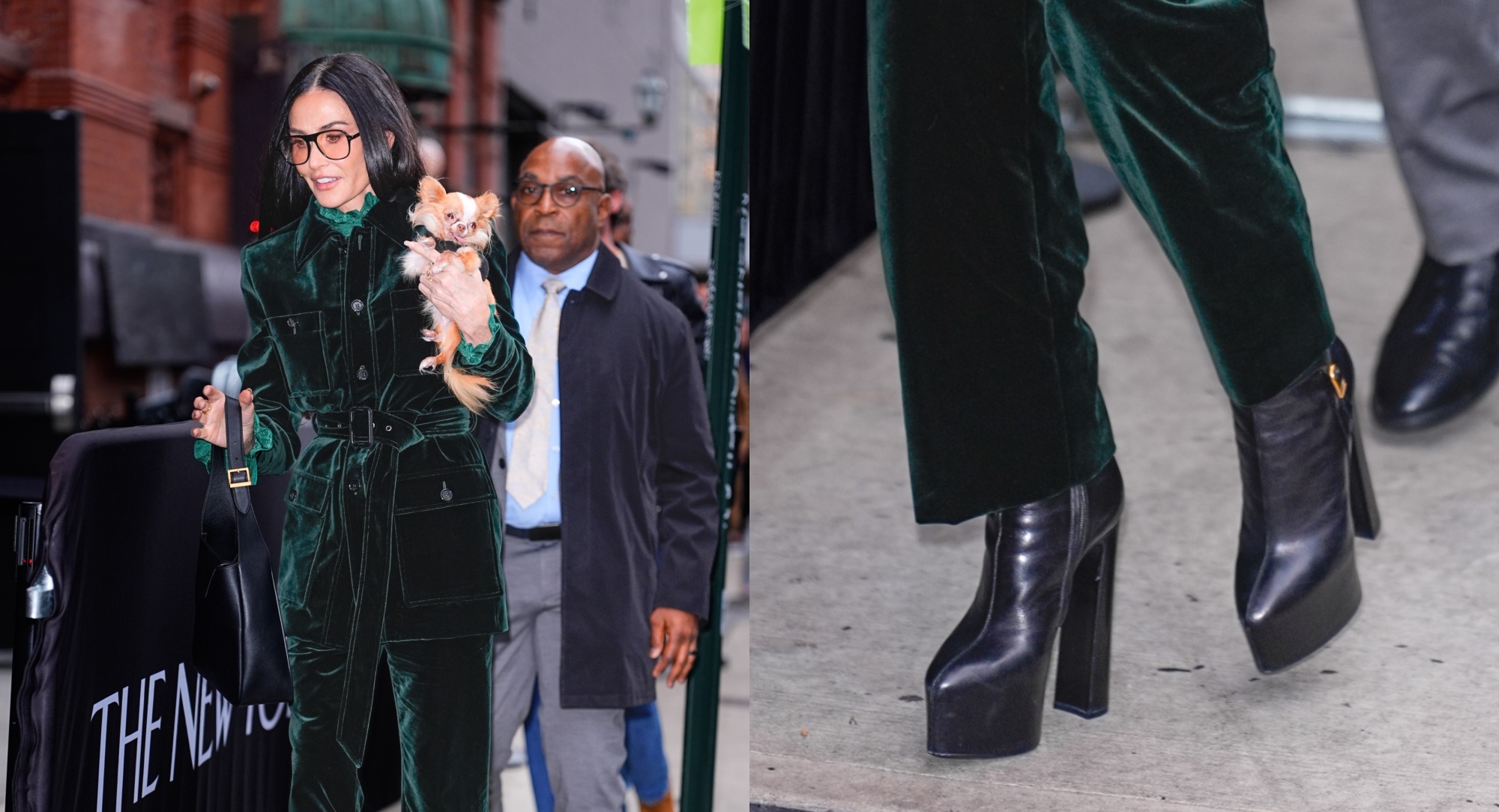 Demi Moore Levels Up Her New Yorker Festival 2025 Look With Saint Laurent Platform Boots