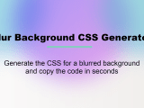 Blur Background Css Generator Wweb Dev