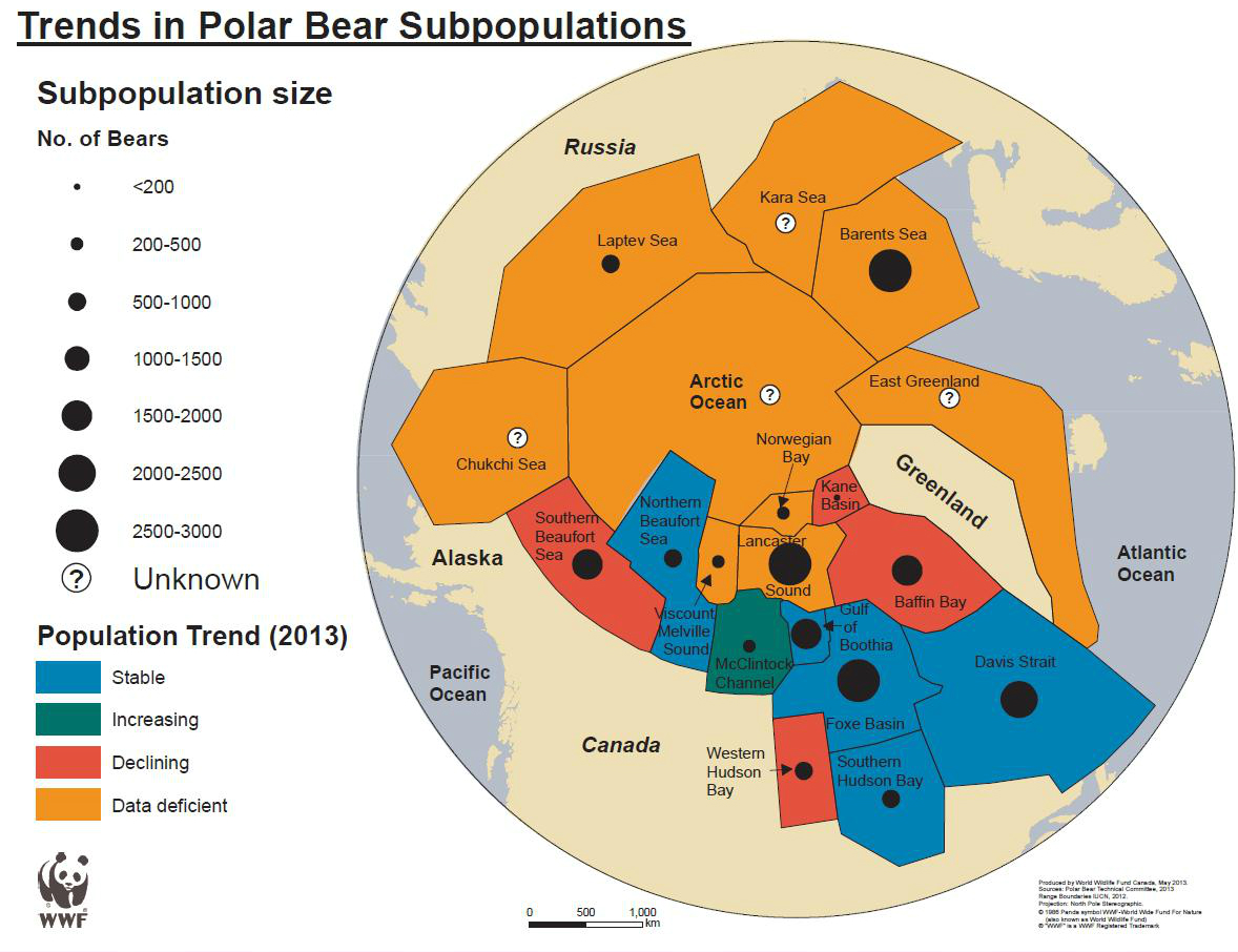 Where The Bears Are WWF CA Map 