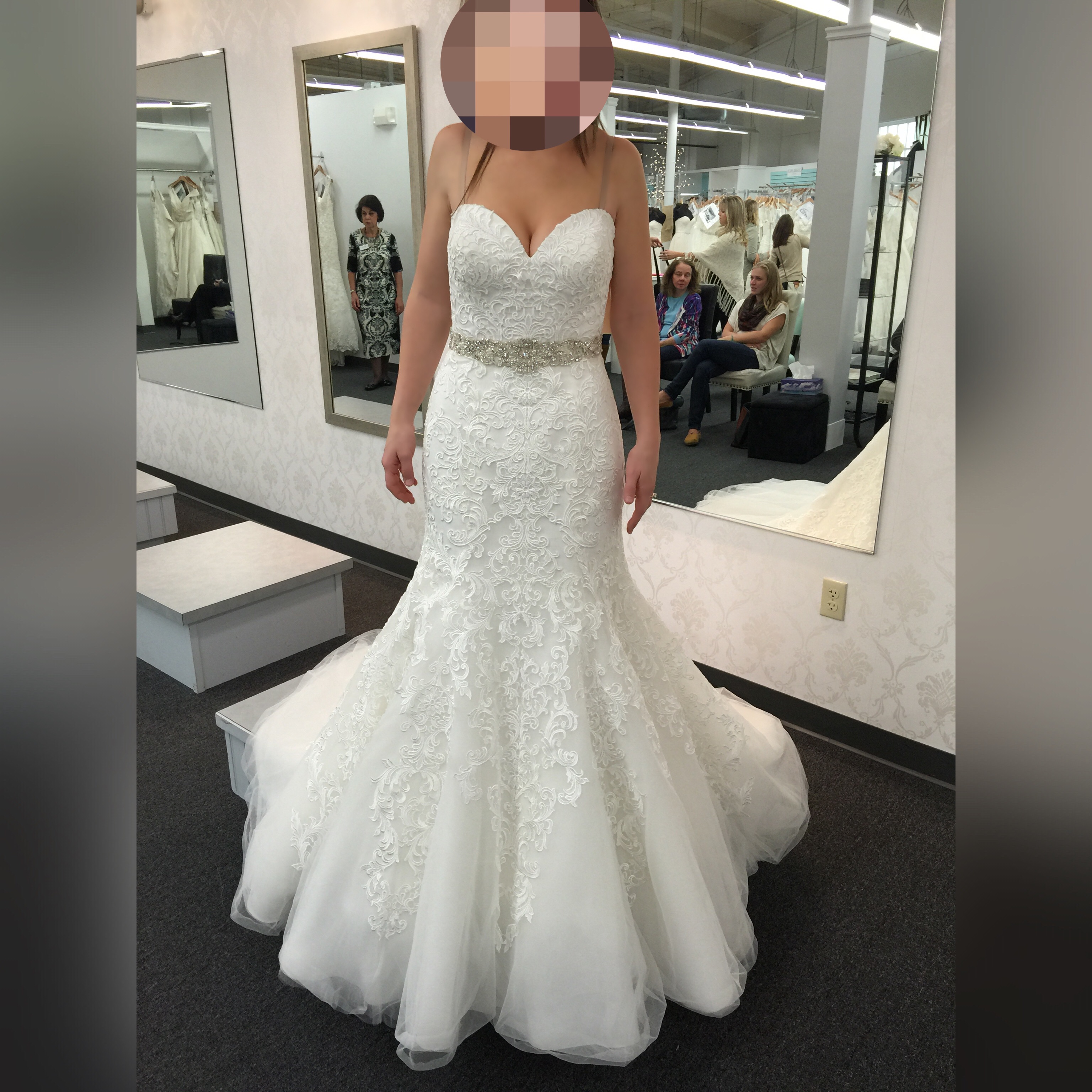 Too much cleavage wedding dress