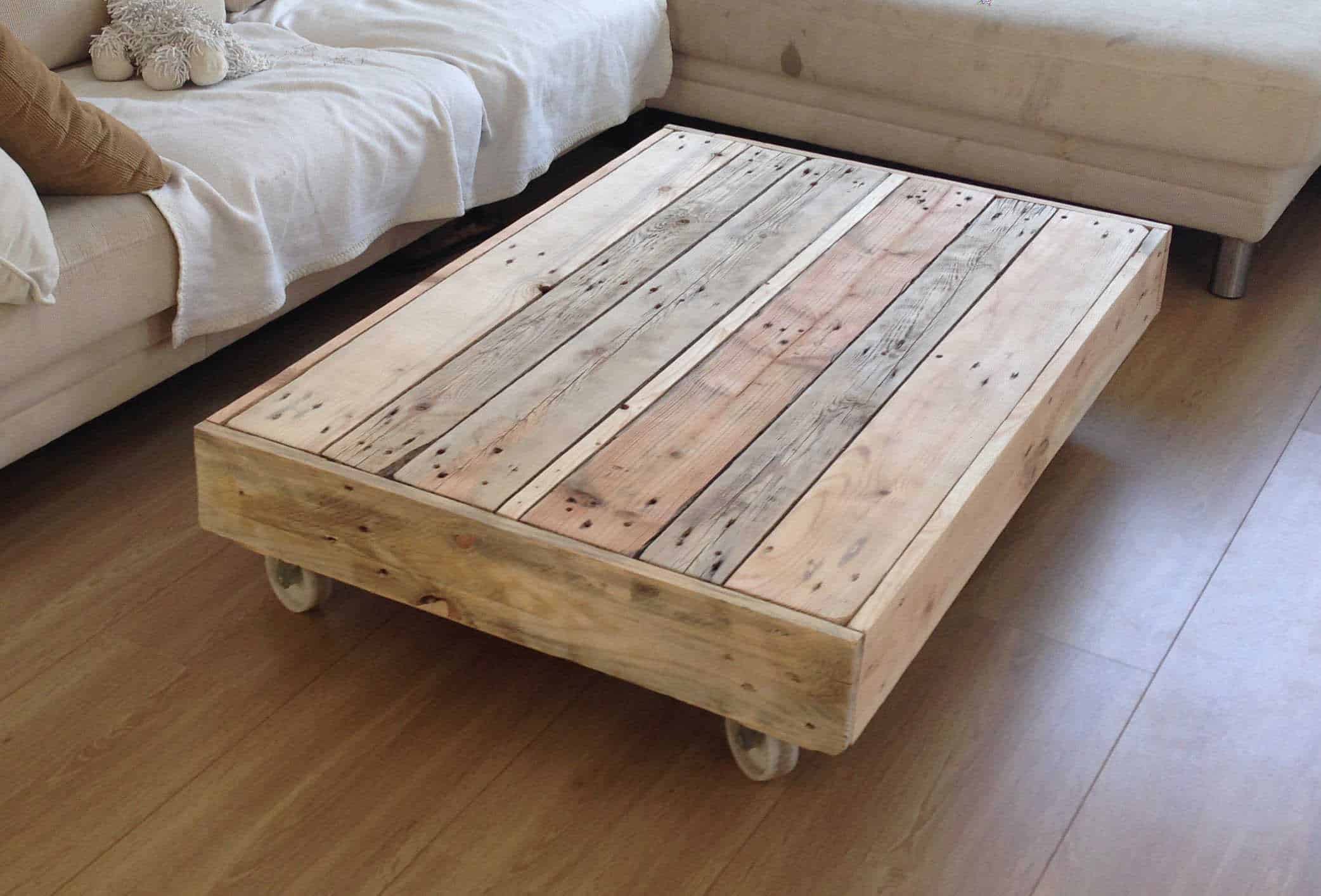 Table basse palette DIY facile à faire soi-même - Clem ...