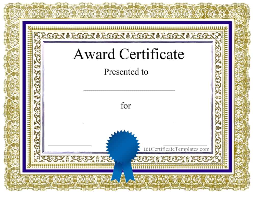 free blank certificate templates no watermark