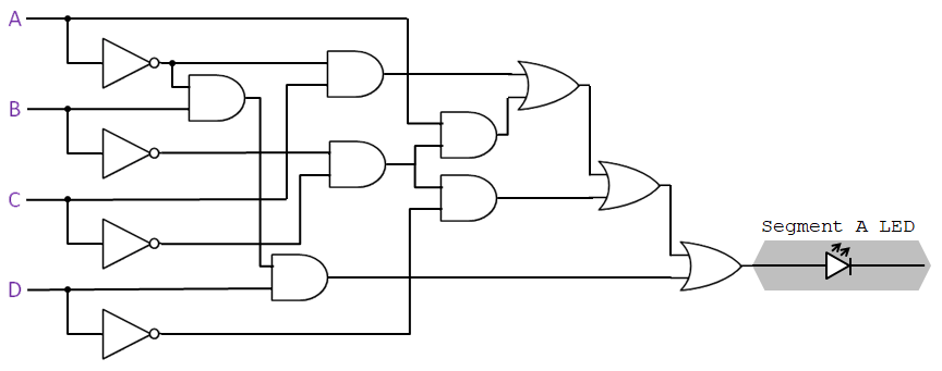Bcd To 7 Segment Decoder Circuit Diagram