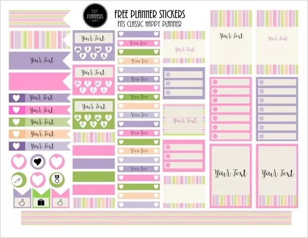 free printable planner stickers customizable instant download
