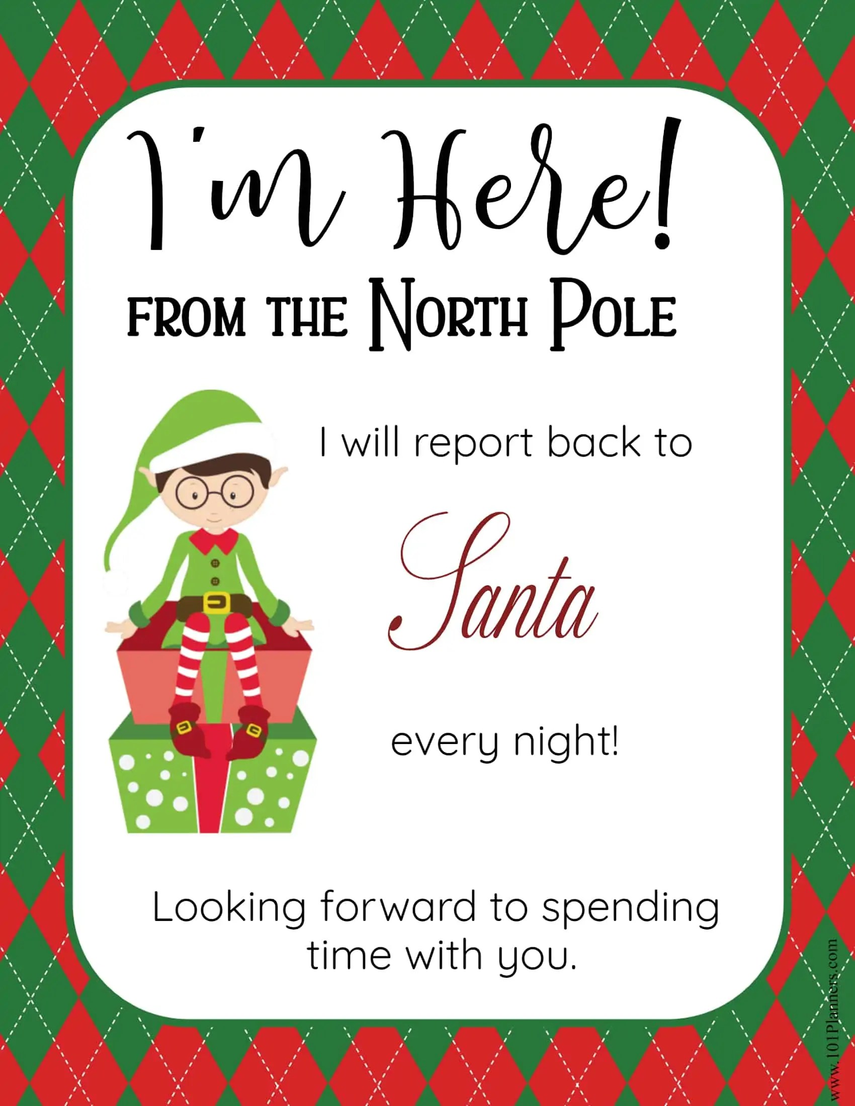 Letter From Santa Introducing Elf On The Shelf