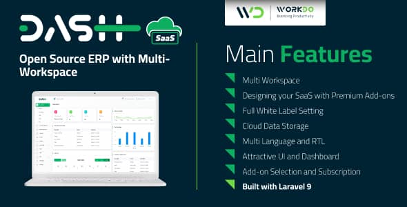 WorkDo Dash SaaS v1.4 Nulled - Open Source ERP with Multi-Workspace
