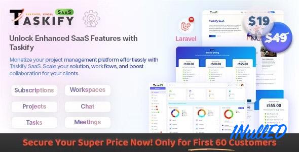 Taskify SaaS v1.0.3 Nulled - Project Management System in Laravel