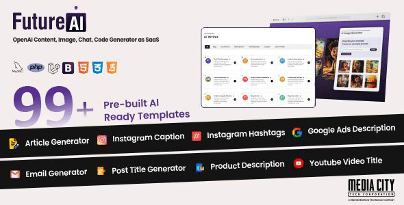 Future Ai v2.0 Nulled - OpenAI Content, Image, Chat, Code Generator as SaaS