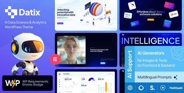 Datix v1.0 Nulled - AI Data Science & Analytics WordPress Theme
