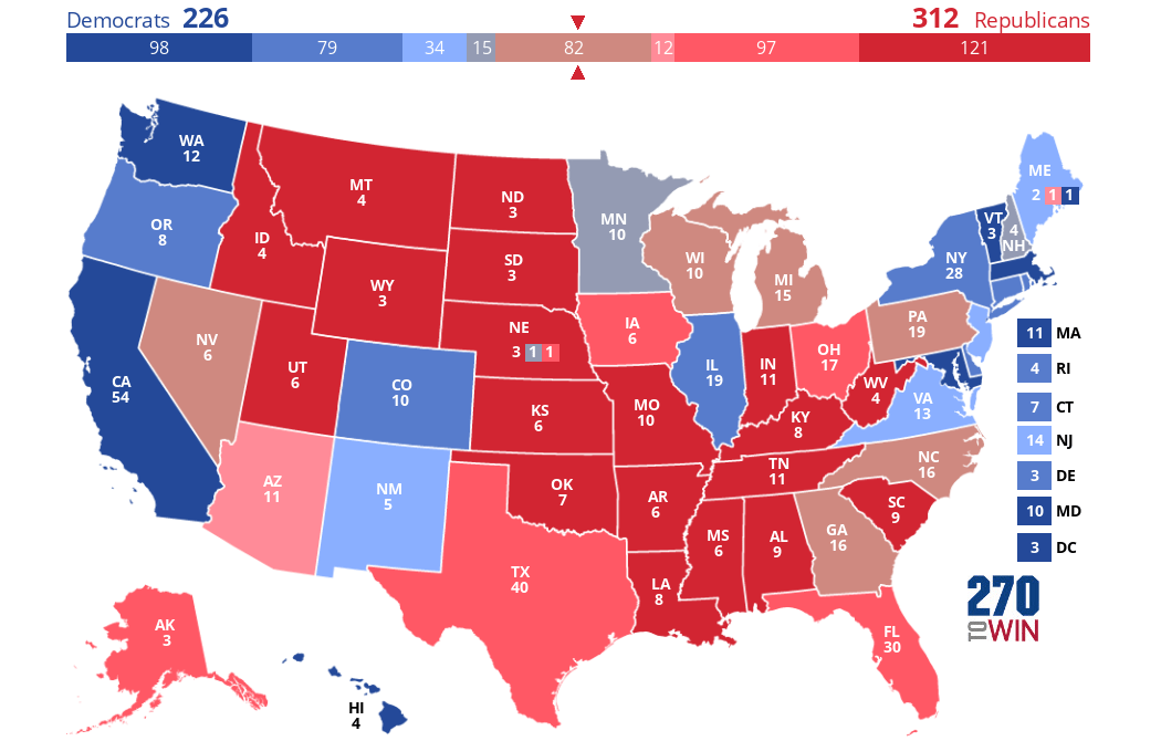 270toWin 2028 Election Interactive Map DyBRR 