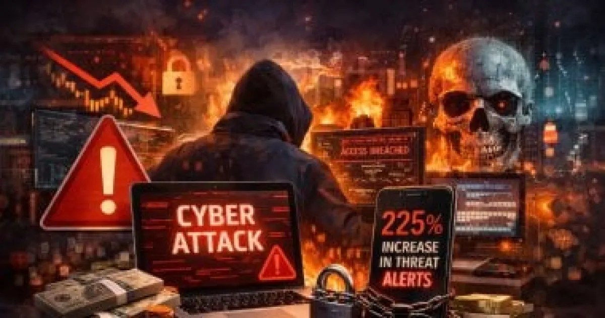 موجة هجمات سيبرانية جنونية: تهديدات بـ225% وتوقعات بخسائر ضخمة موجة هجمات سيبرانية جنونية: تهديدات بـ225% وتوقعات بخسائر ضخمة