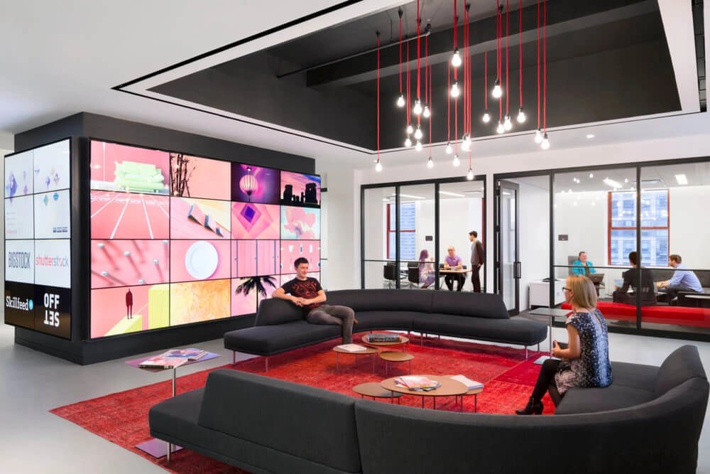 videowall voor ontvangstruimtes