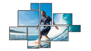 Videowall scherm voorbeeld