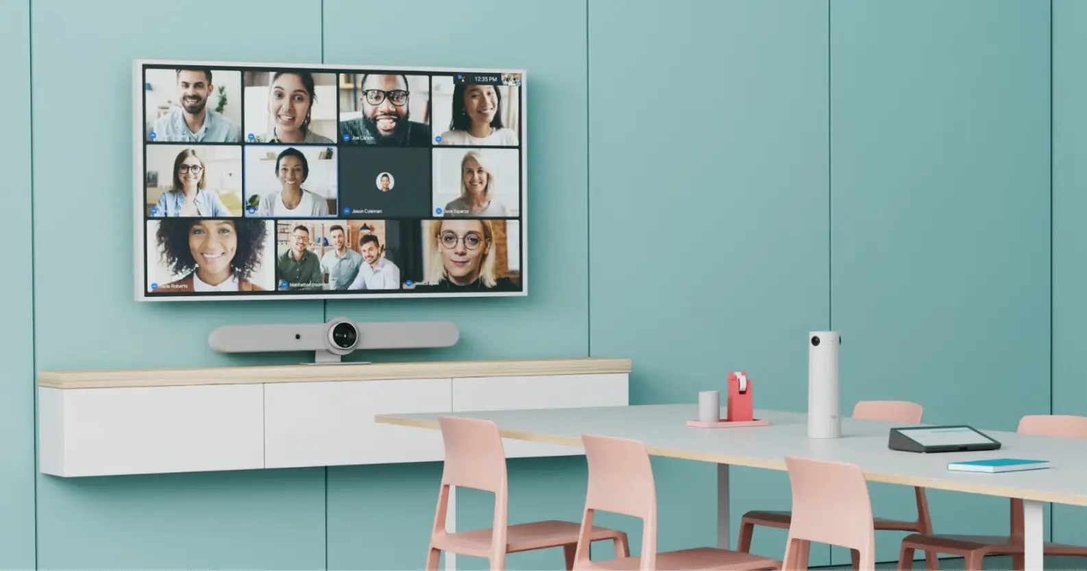 workspace met Google Meet Rooms