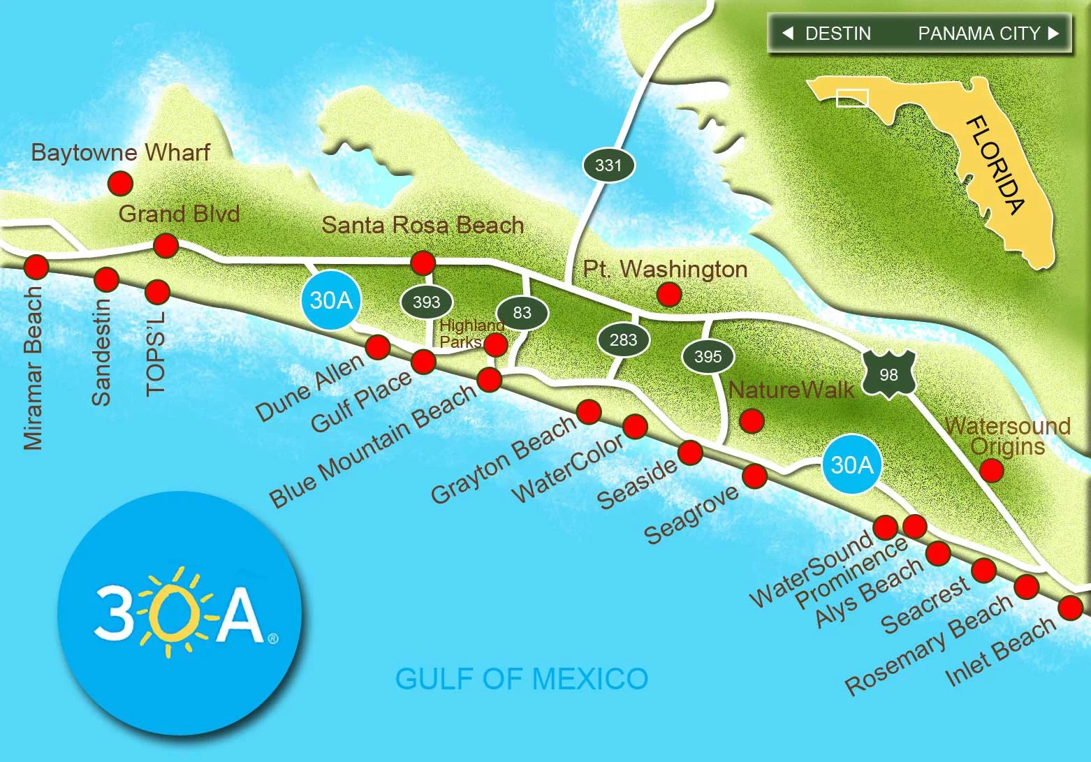 Map Of Scenic 30A And South Walton Florida 30A 30A Map Large V 2014.webp