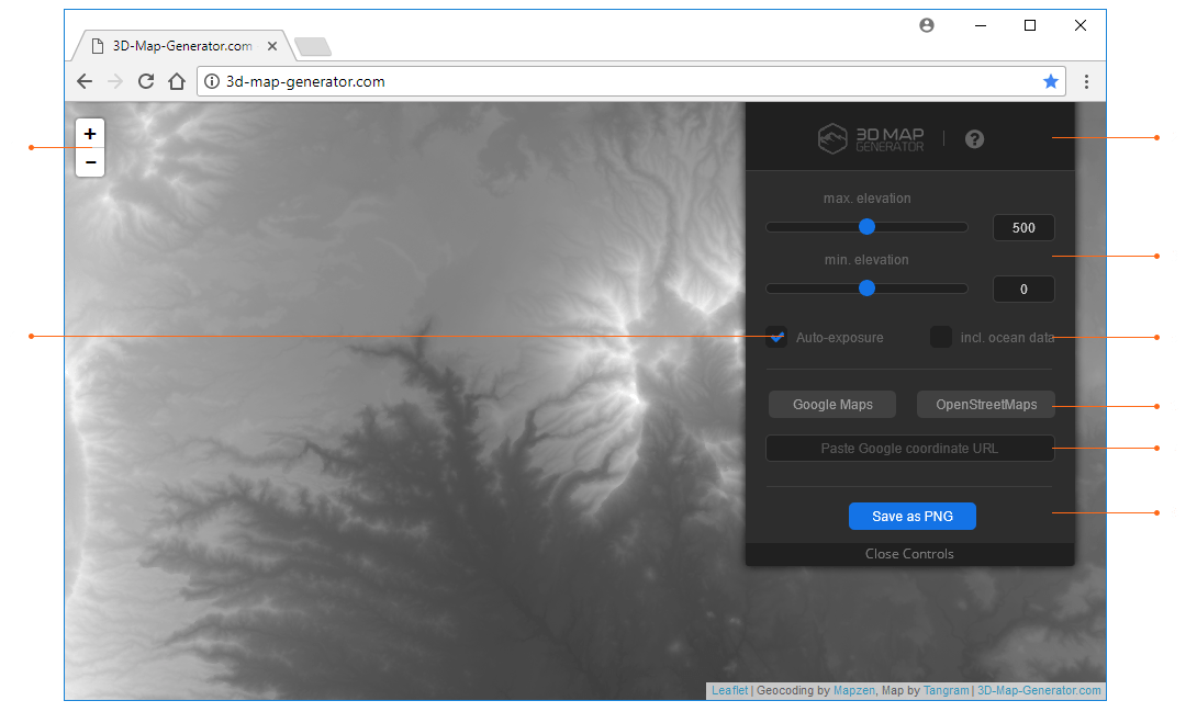 Get a 3d map from your own shape . Www 3d Map Generator Com 3d Map Generator Atlas Documentation