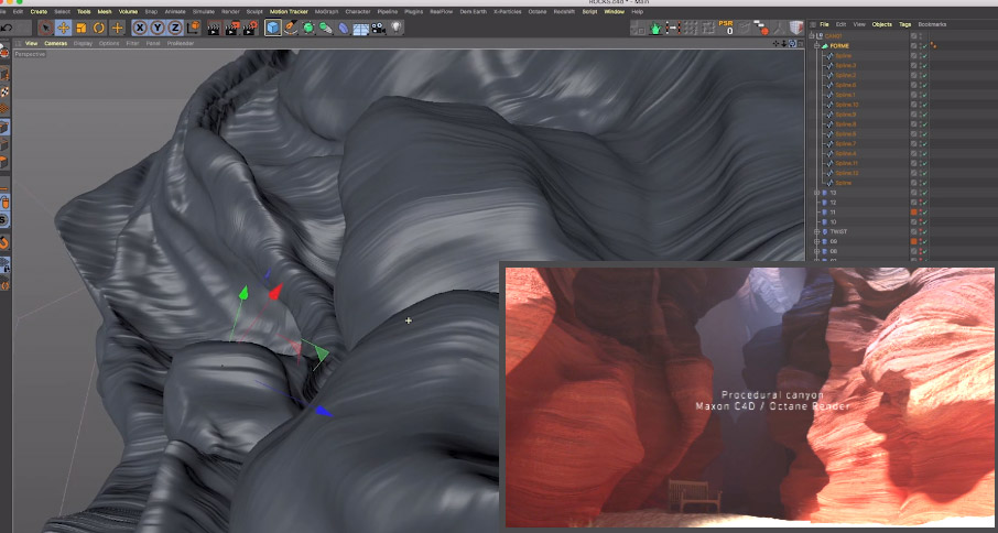 3d Procedural Canyon Rocks Modeling Tutorial 3dart