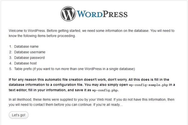 instalarea wordpress-ului pasul 2