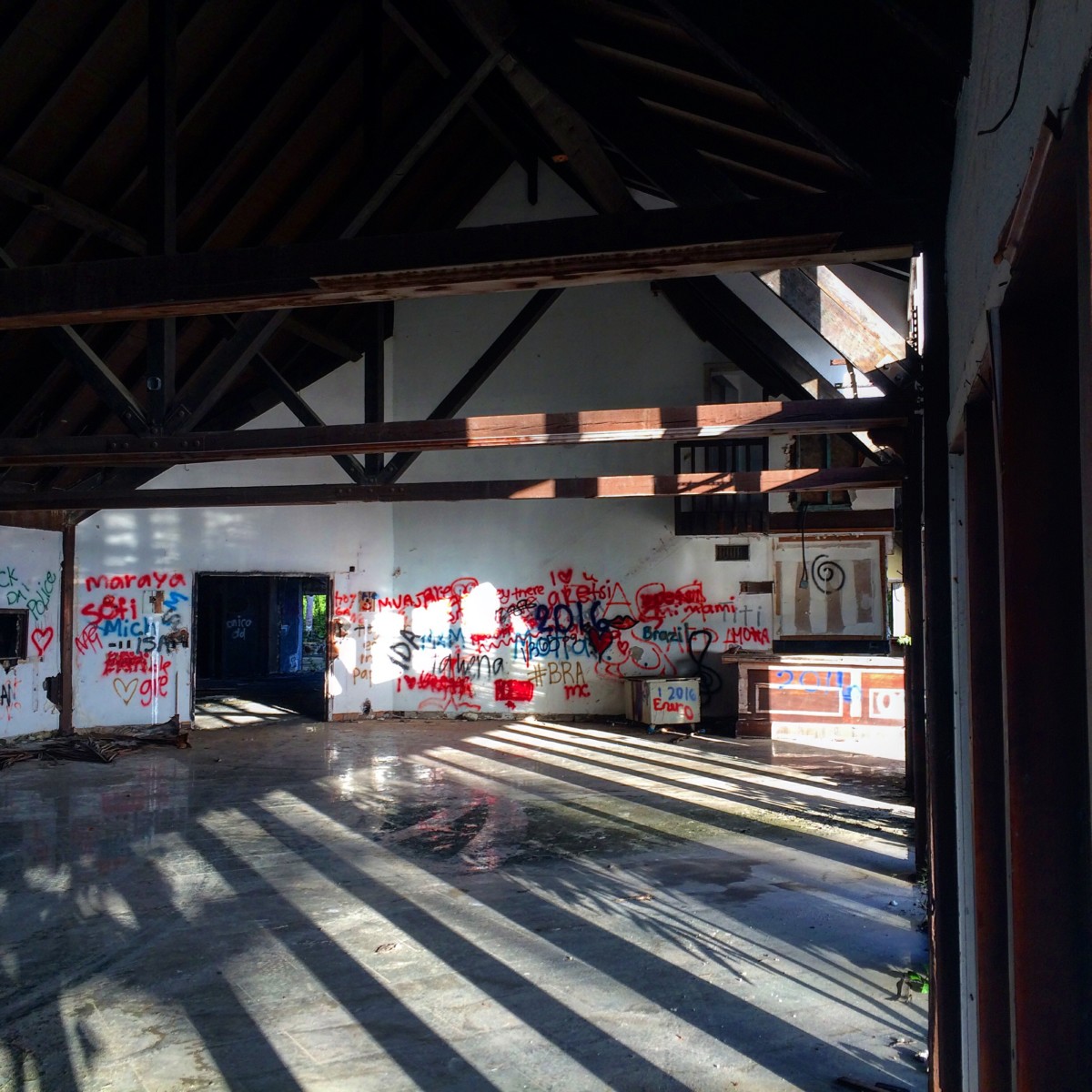 The restaurant and kitchen area.