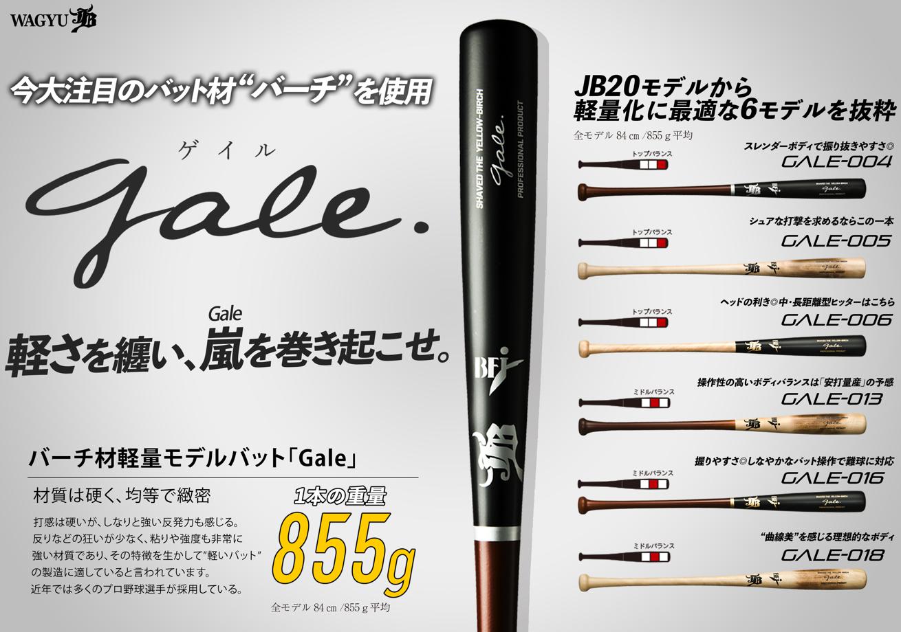 和牛JB WAGYU GALE-005 木製バット 855g 楽天市場】WAGYU 和牛JB 硬式木製バット Gale バーチ材軽量