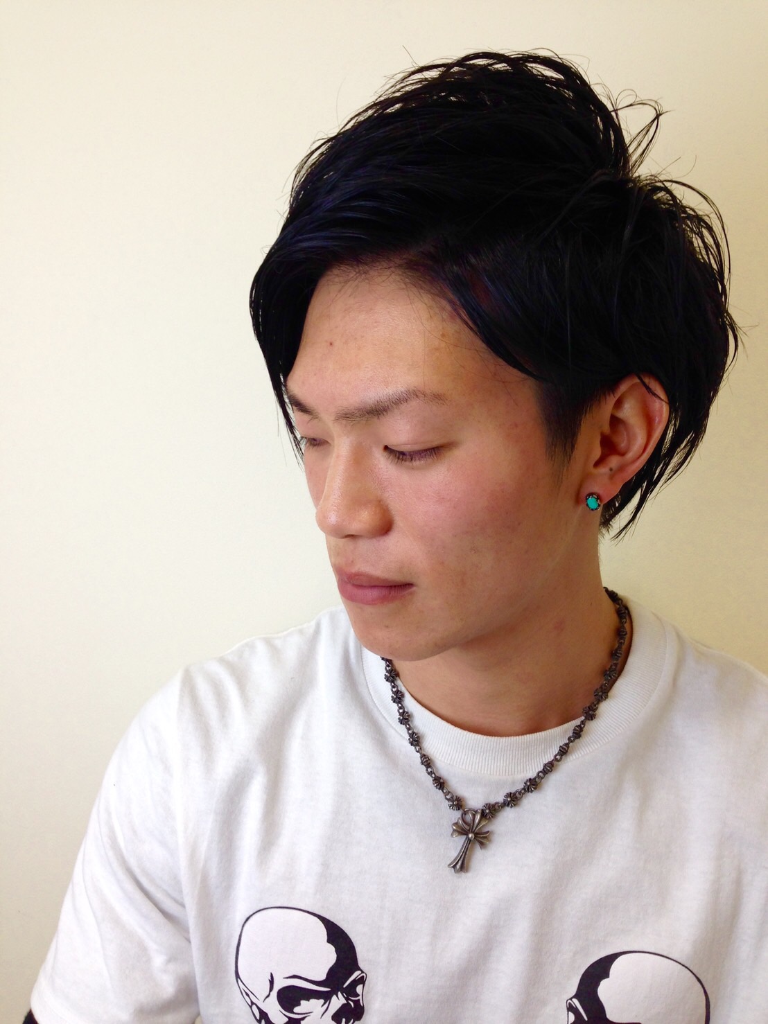 ヘアカラーモデル！ブルーの髪色はカッコイイよ！金沢市美容室4cm