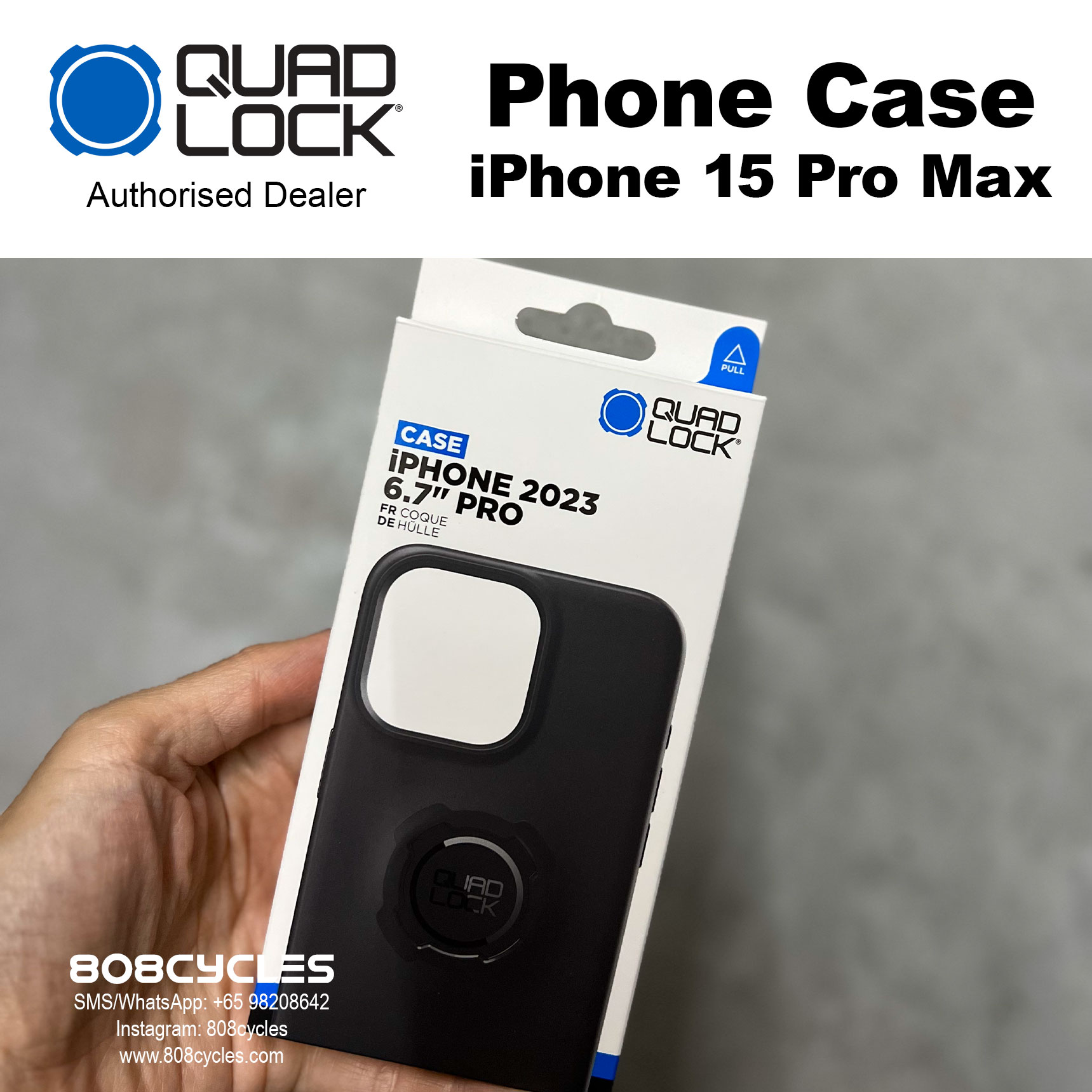 Quad Lock CASE – iPhone 15 Pro Max | 808 Cycles