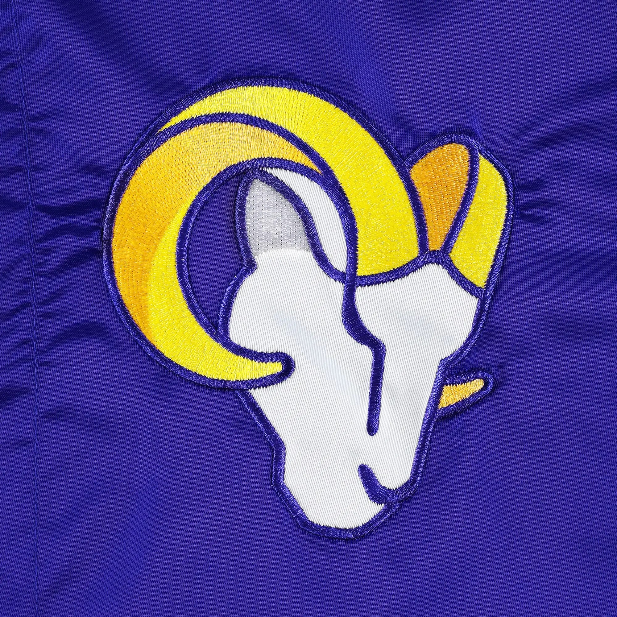 NFL LA Rams Starter Midfield Satin Full-Snap Varsity Jacket
