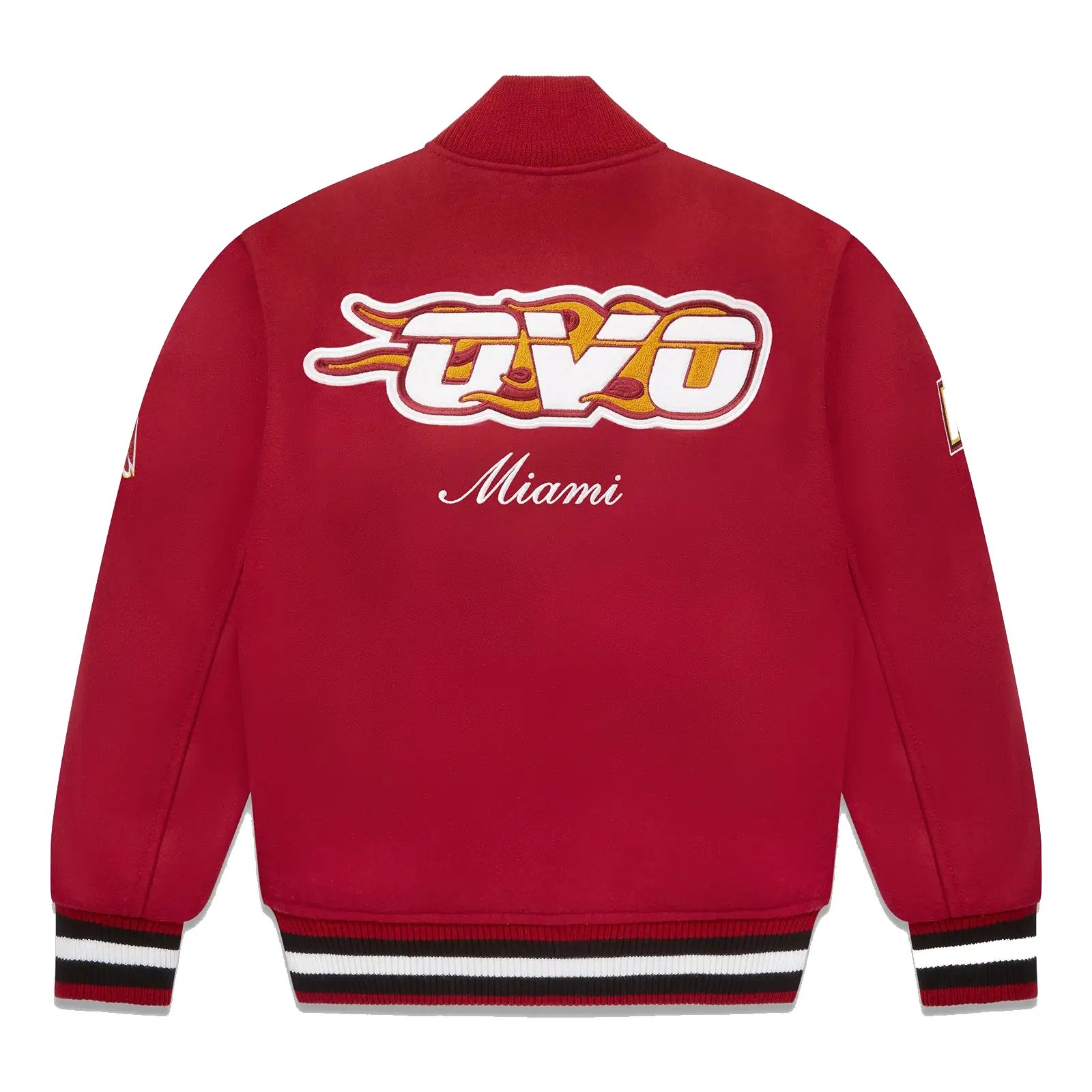 OVO x NBA Heat Varsity Jacket 2