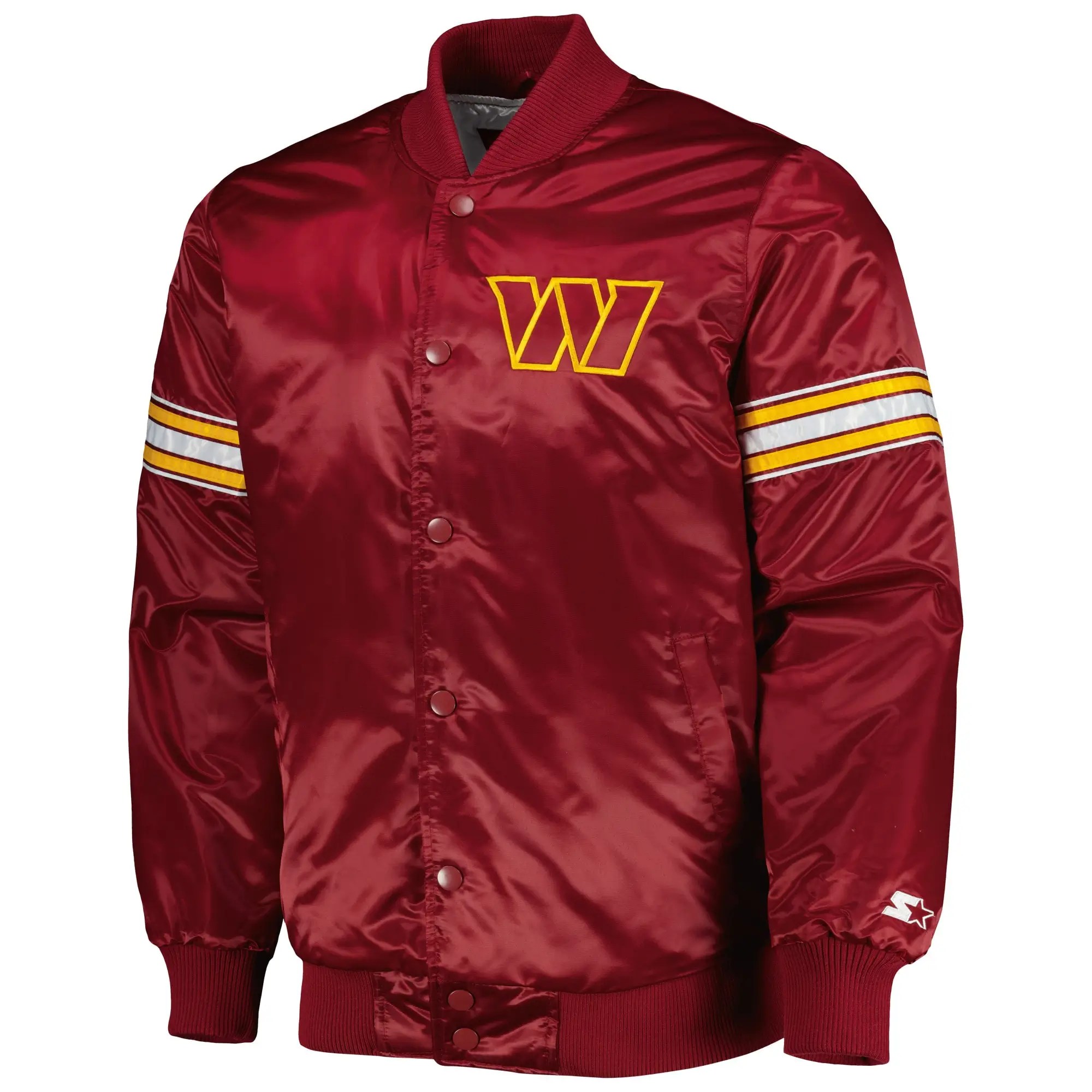 Washington Commanders Satin Varsity Jacket 1