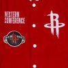 Houston Rockets Western Conference Red White Wool Varsity Jacket 3