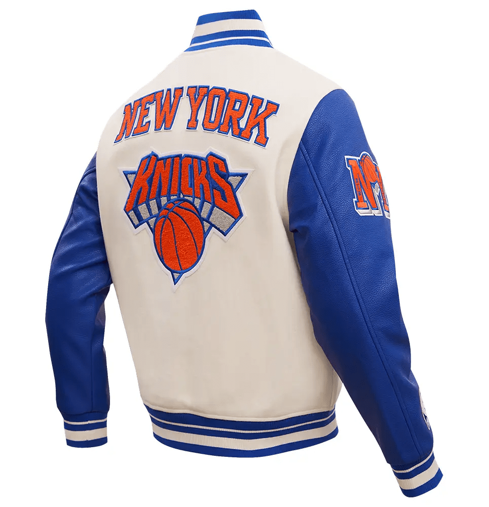 NBA New York Knicks Classic Wool & Leather Varsity Jacket