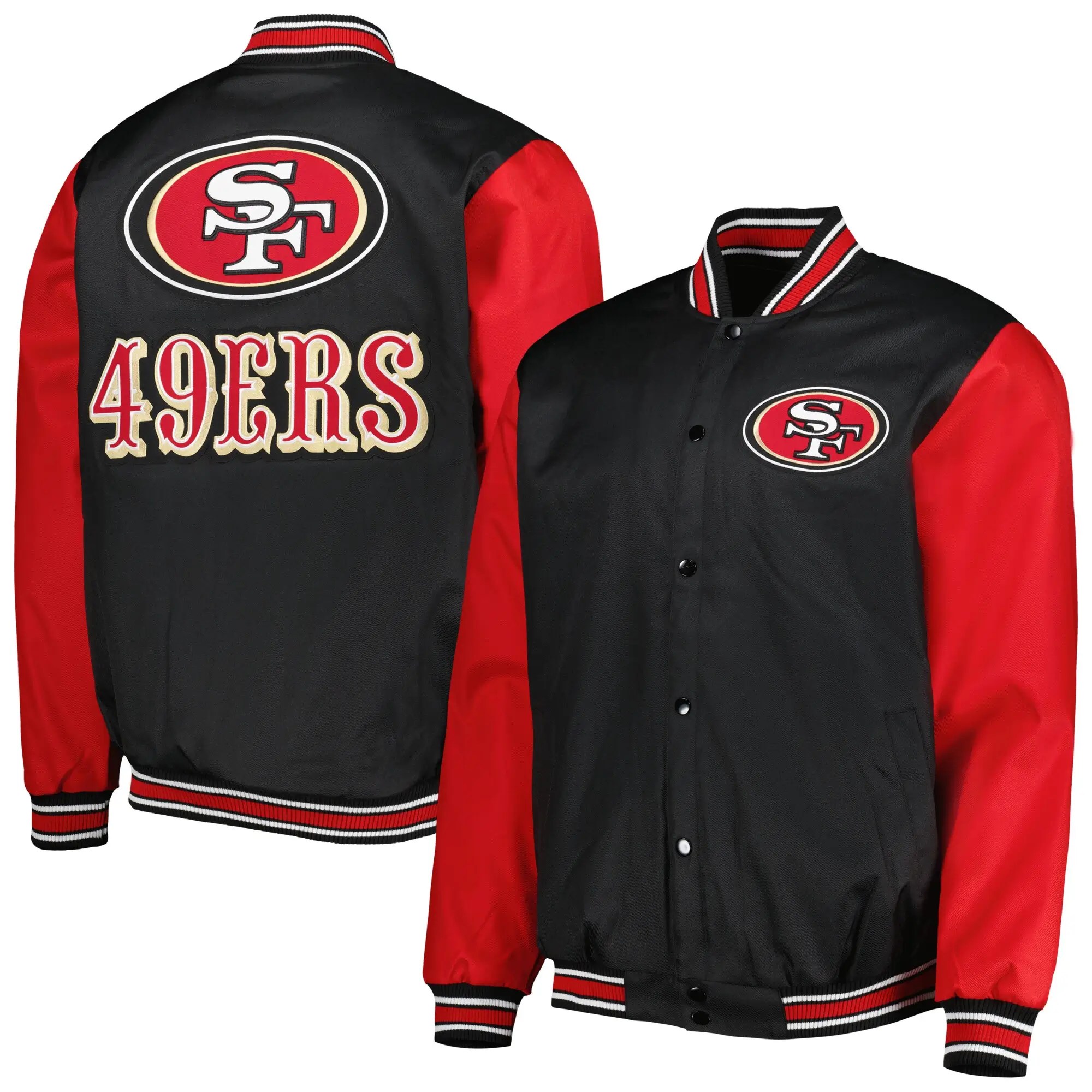 San Francisco 49ers スタジャン San Francisco 49ers Two Tone JH Design Black/Red Plus Size