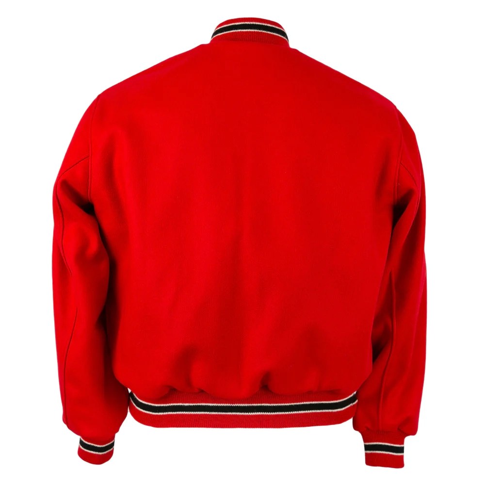 Alternative view of Atlanta Falcons Ebbets 1967 Authentic Red Wool Varsity Jacket